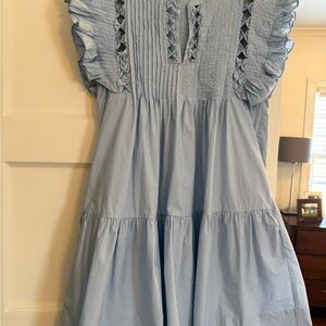 Sea New York Sky Blue Ruffle Dress
